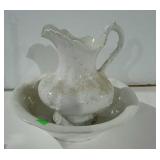 Chamber pot, wash basin with pitcher