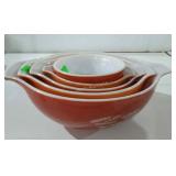 Pyrex Harvest Wheat nesting bowls, 4 Cinderella