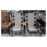 Two sunbeam light weight portable rocking chairs