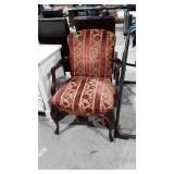 Upholstered arm chair, underside needs repaired