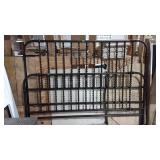 Metal king sized bed frame, includes head and