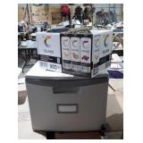 Plastic File Drawer with 9 DVD Movies