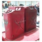 Two Military type Gasoline Containers, 5 gallons