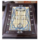 Stained glass window, 27 x 21 inches