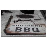 Southern BBQ wooden wall hanging sign