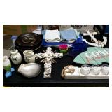 Home decor, mostly beach themed, includes