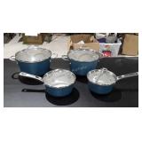 Ayesha Cookware, set of 5 Pans with 4 glass lids,
