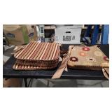 Six 16" Tie On Chair Seat Cushions