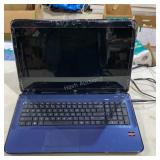 HP laptop locked and Canon printer with wires a