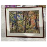 Framed Print, Fall colors forest 33 x 27 inches