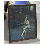 Lady Indian print, mountain lake scene 19 x 24