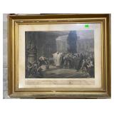 Antique Print entitled The Iron Worker & King