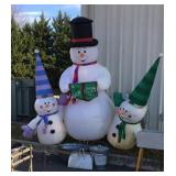 Snowman Blow up Yard Ornament, 3 Snowman all