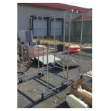 Two Chrome Portable Clothing Display Racks, each