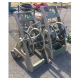 Two Ames Water Hose Reels, dirty and used still