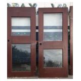 Two Commercial Grade Doors, over and under glass,