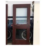 Commercial grade Door, over under window, pine