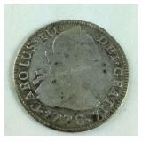 1776 silver 2 Reales Spamish Bolivia Assay Mark