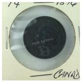 1876 Canada one cent copper