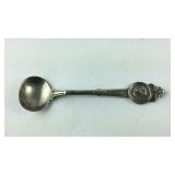 Sterling silver Gorham salt spoon "medallion"