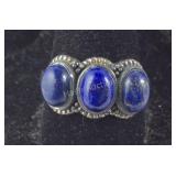 Sterling silver and lapis ring size 9.5