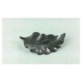 Sterling silver Beau leaf pin