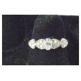 Moissanite 5x3mm ring size 5 platinum over