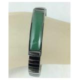 Green aventurine bracelet stainless steel 7.25in