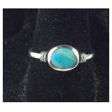 Sterling silver ring with stone size 8