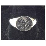 Sterling silver size 10 tree of life ring