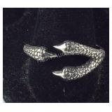 Sterling silver size 12 eagle claw ring