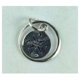 Sterling silver compass pendant