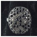 Natural Thai black spinel Austrian crystal