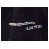 Size 7 Sterling .35ct lab created blue and white