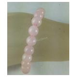 6.5in rose quartz 97ct stretch bracelet