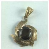 Tested 10K Black Star Sapphire Pendant