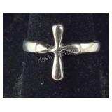 Cross Ring Sterling Silver 3.4, grams, size 7.25