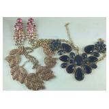 2 Necklaces & Pair of Earrings Costume