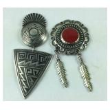 2 Artist Signed Pieces for Repair Sterling Silver