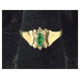 10k yellow gold and diamond ring 1.61 grams