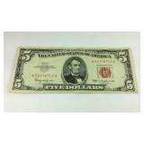 Series 1963 $5 Red Seal Note