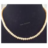 Sterling silver pearl necklace 18in