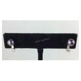 Sterling silver pearl earrings