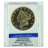 1849 liberty head double eagle replica