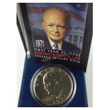 1971 Eisenhower gold layered coin
