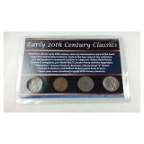 Early 20th century classics coin set