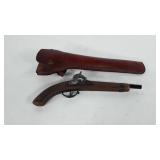 Wooden Calvary pistol replica with holster