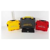 Invicta padded equipment cases and wooden Invicta