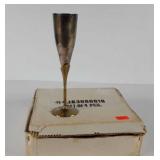 Brass and silverplate champagne cups, four in