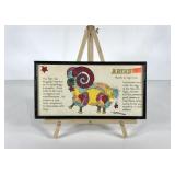 Margot Johnson zodiac print, framed Aries